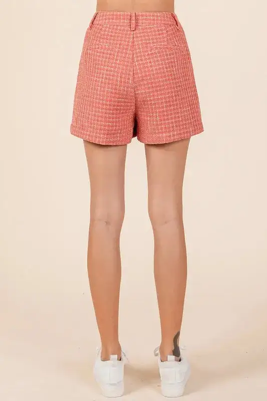 Tweed Classic Shorts With Side Pockets