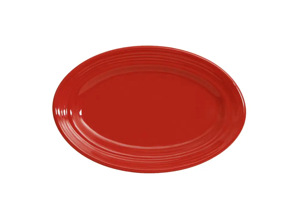 Concentric Pattern Oval Platter