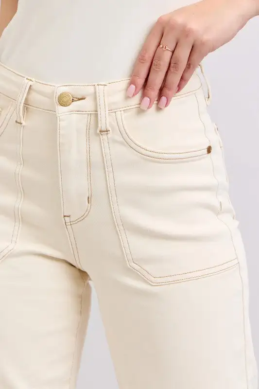 Crop Wide Leg Denim Apparel