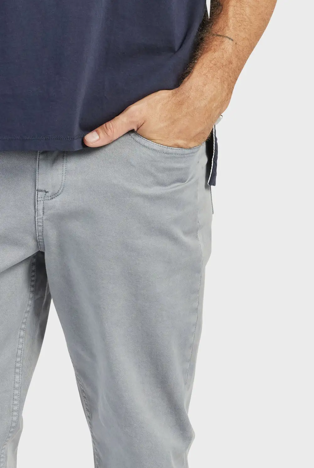 Relaxed Tapered Cotton Twill Casual Trousers