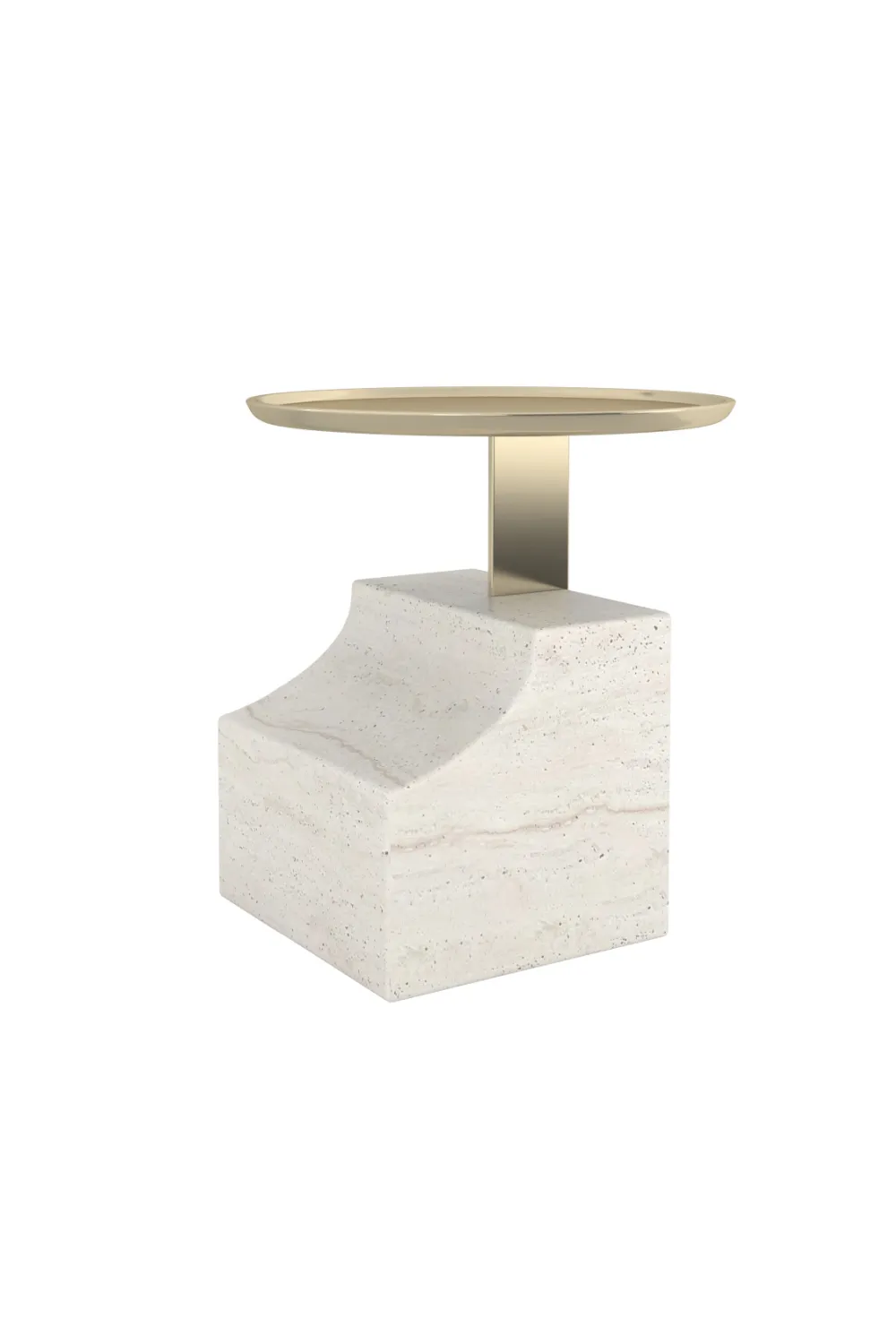 Travertine Wedge Base