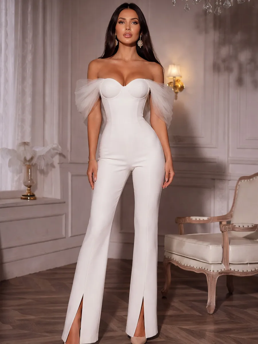 Emelia Off Shoulder Bandage Jumpsuit