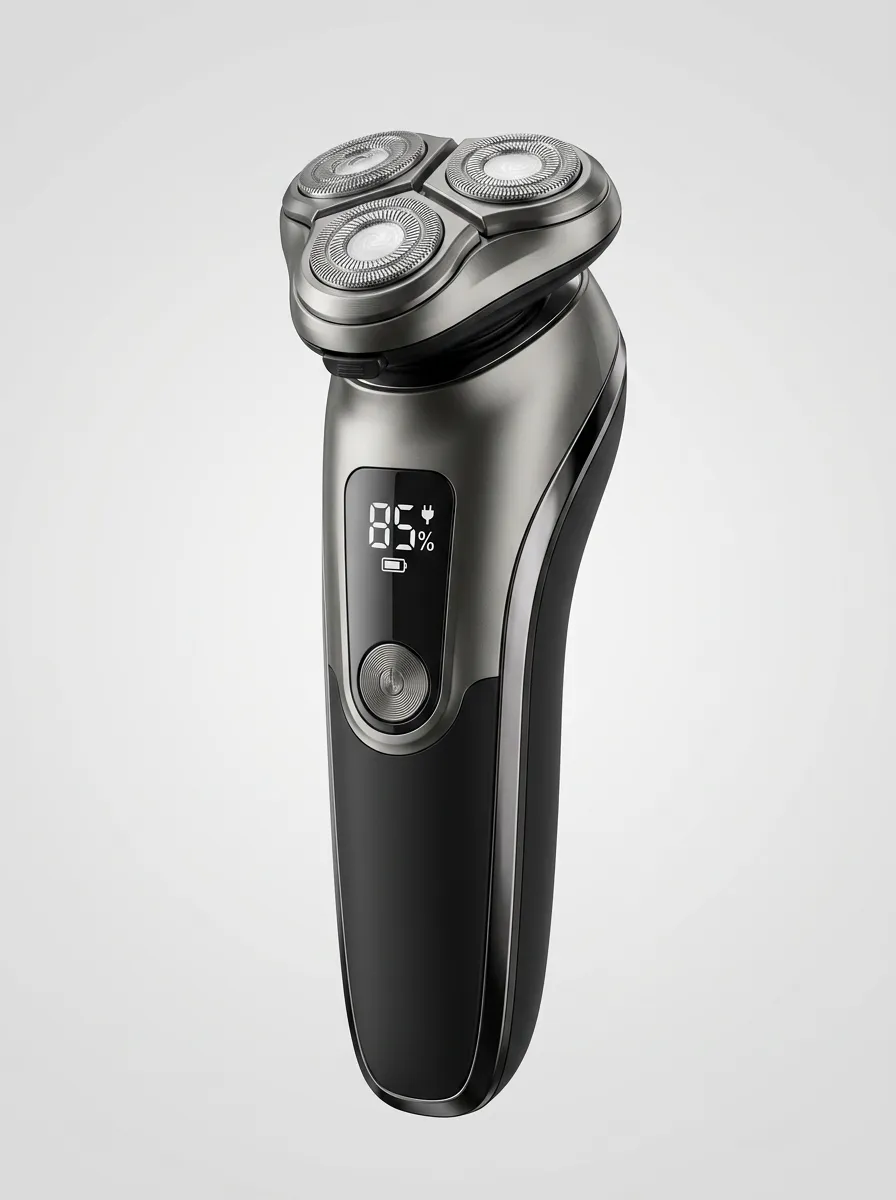 Rotary 3D Floating-Blade LED Display Electric Shaver