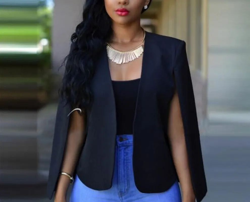 Trendy Office Open Sleeve Blazer