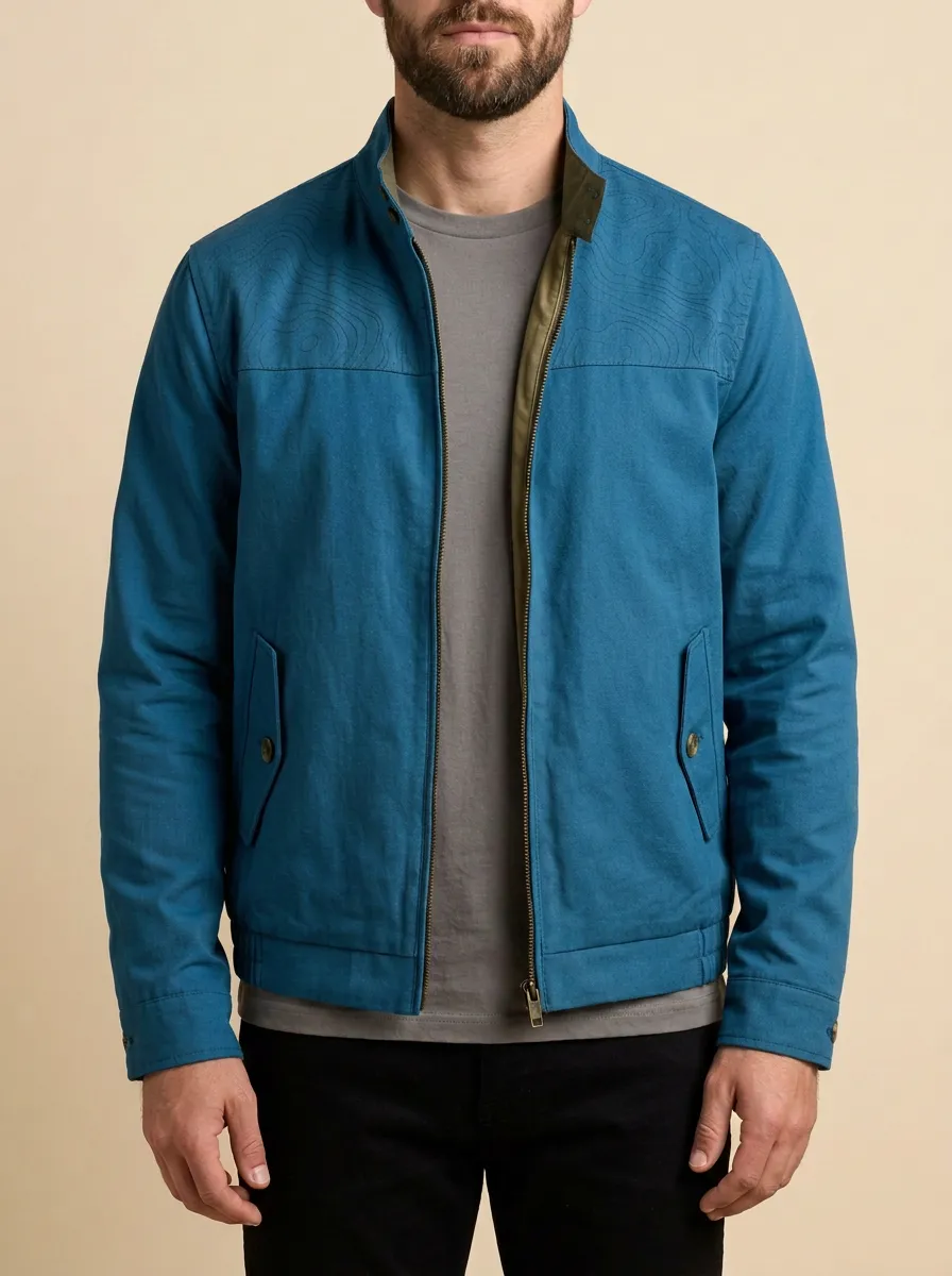Topographic Map Collar Jacket