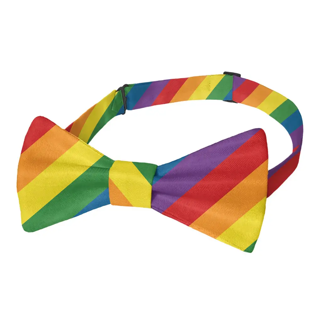 Pride Flag Pattern Bow Tie