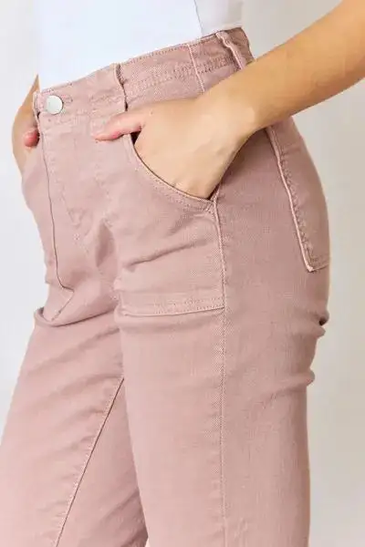 High Rise Ankle Flared Denim Jeans