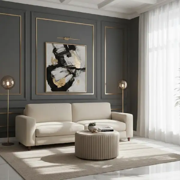 Wide-Seat Contemporary Sofa