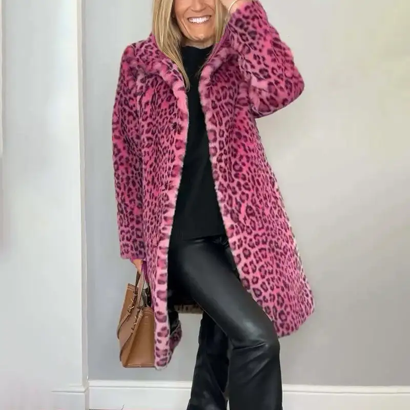 Leopard Plush Layering Jacket