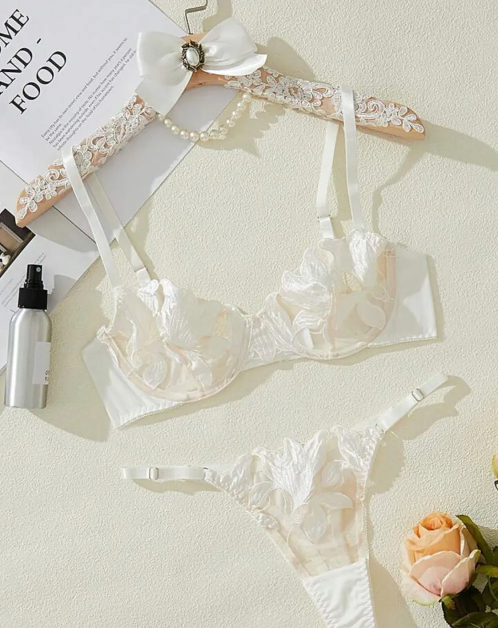 Modern Embroidered Lingerie Set