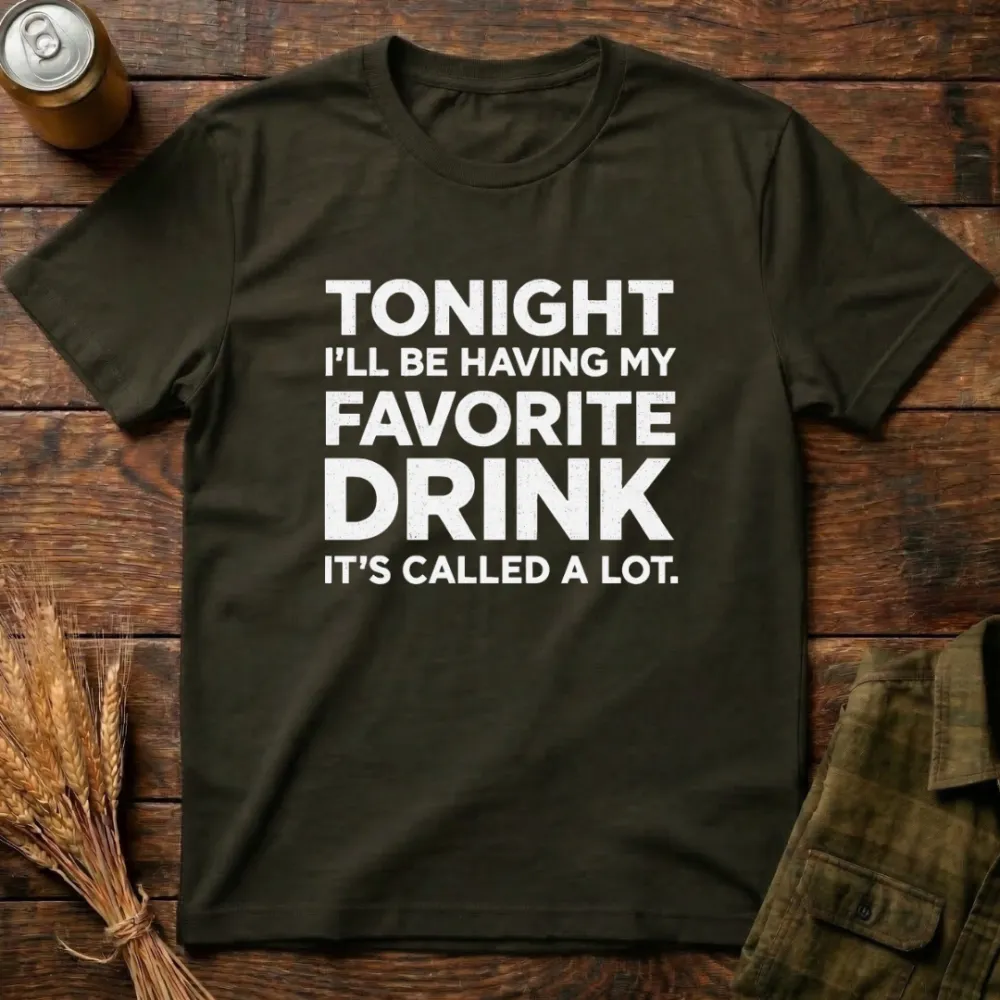 My Favorite Drink Graphic Cotton T-Shirt