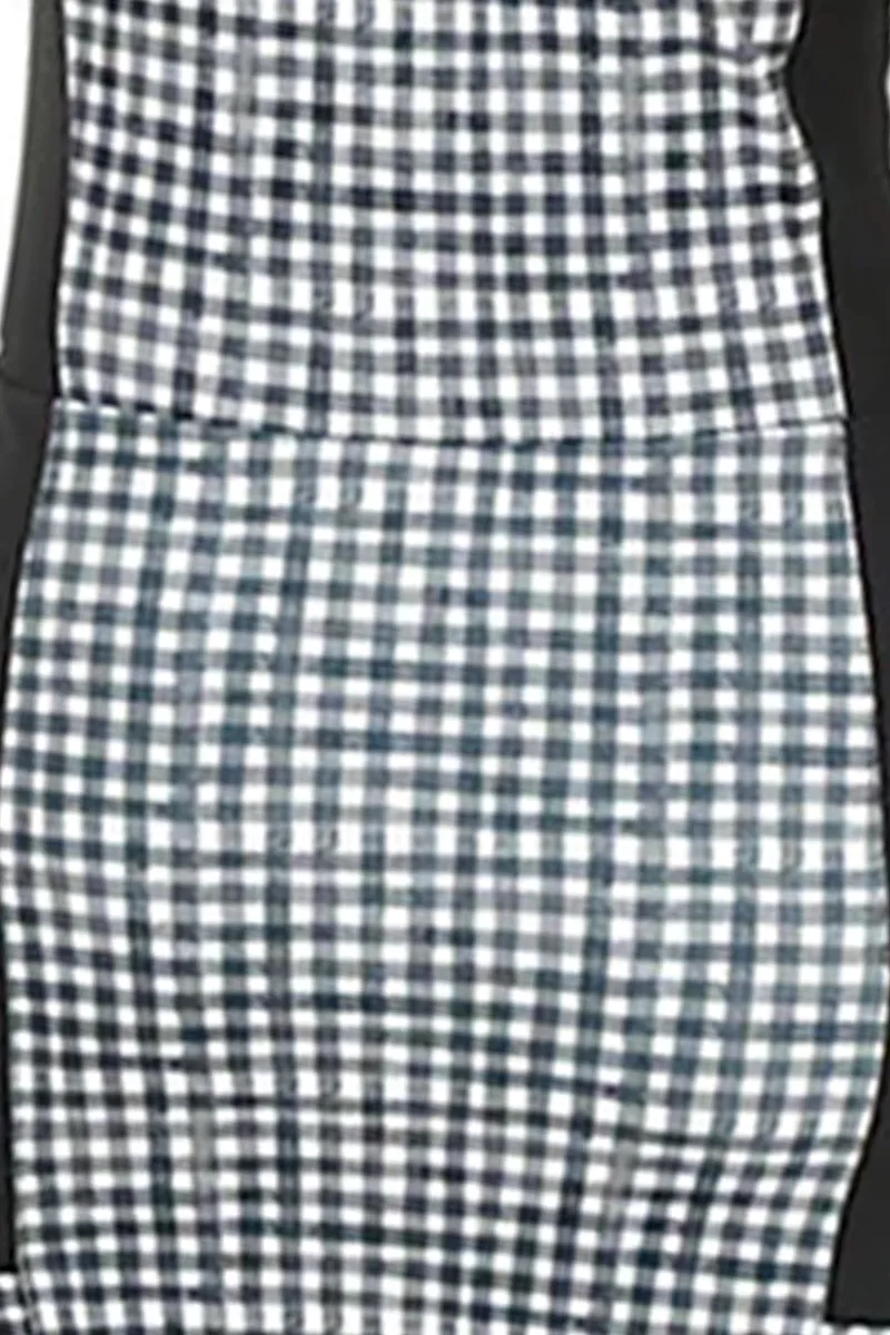Painted Gingham Pique Sleeveless Dress