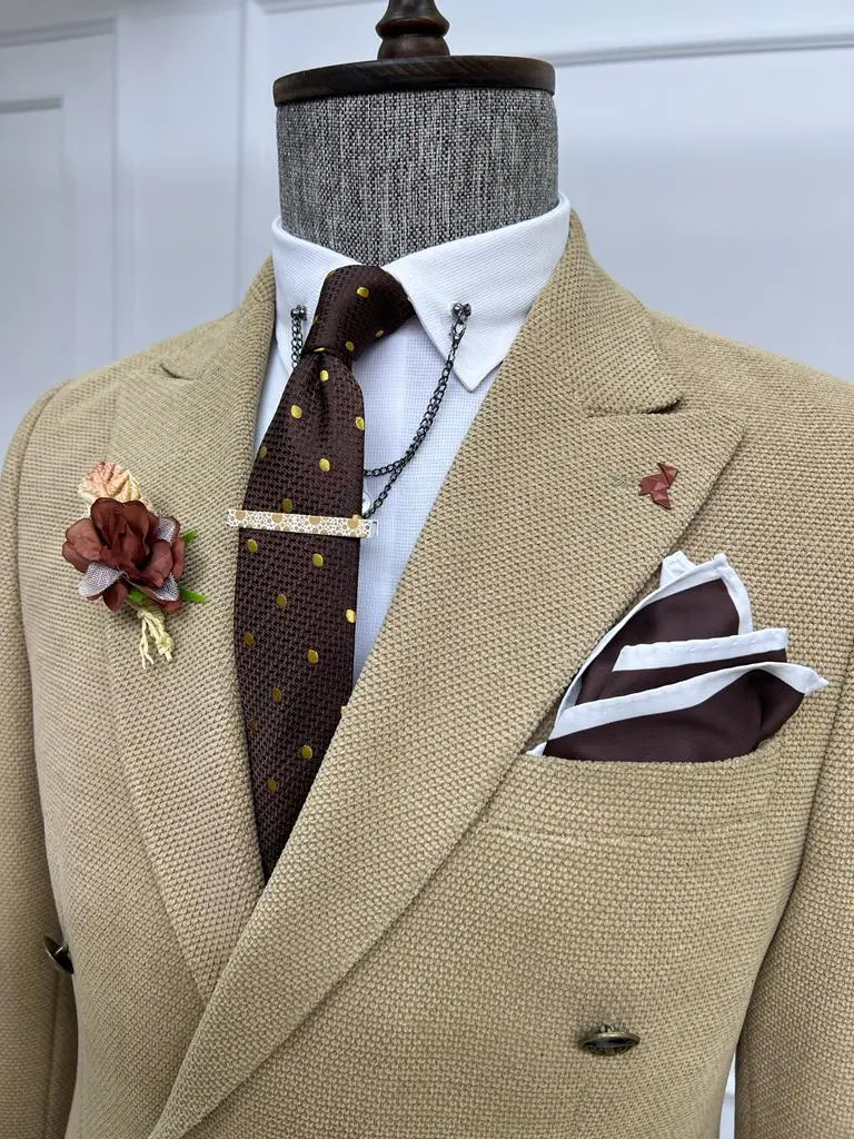 Slim Fit Special Design Double Breasted Jacket