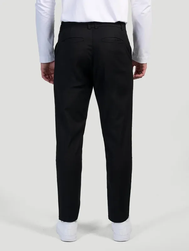 Black Stretch Pants Clean Cut
