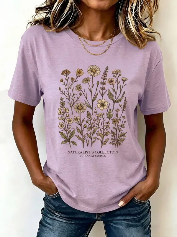 Botanical Nature Lover Wildflower T-Shirt