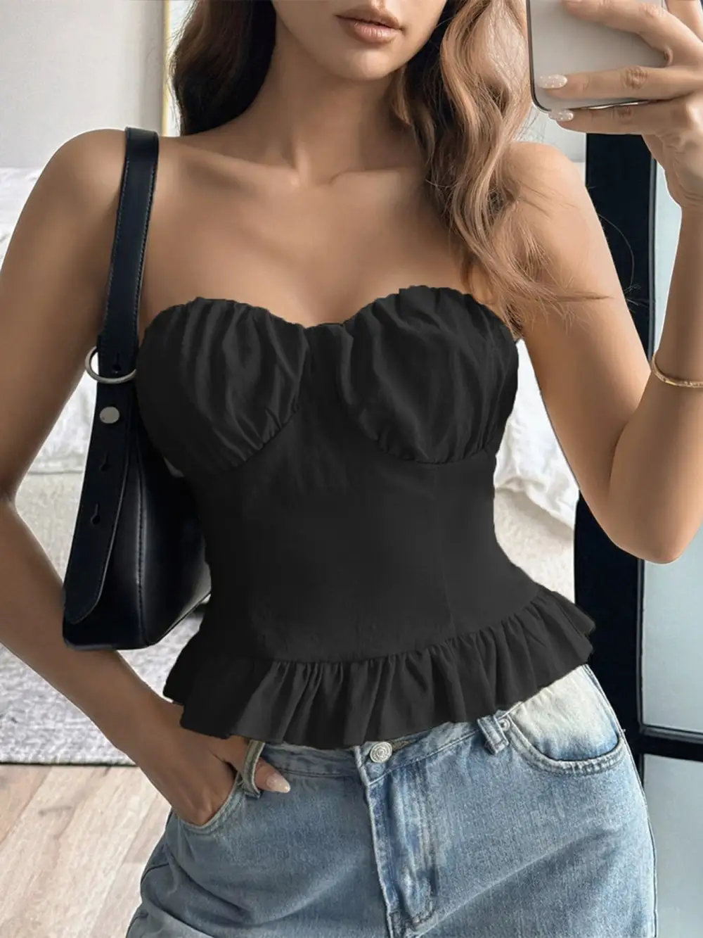 Ruffled Tube Top