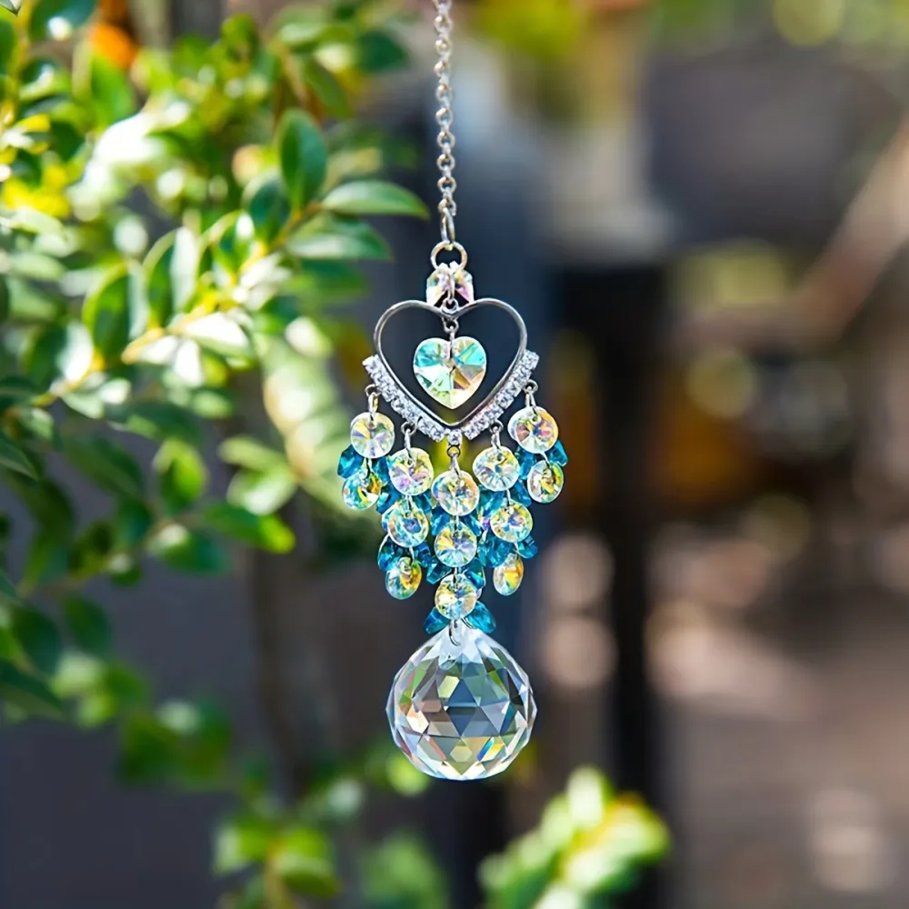 Heart Crystal Rainbow Suncatcher