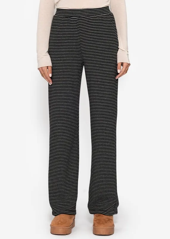 Black Striped Everyday Pants