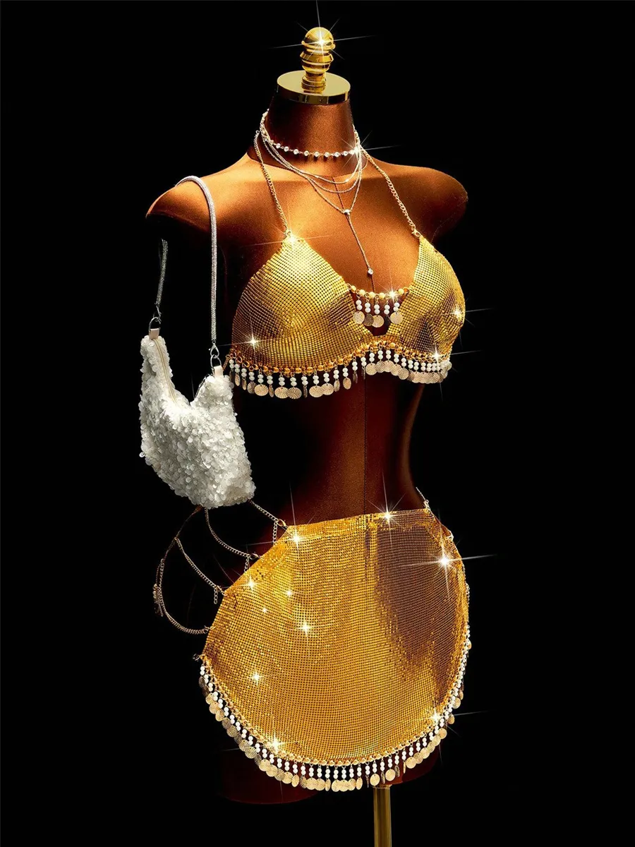 Isolde Handmade Sequined Two Piece Set