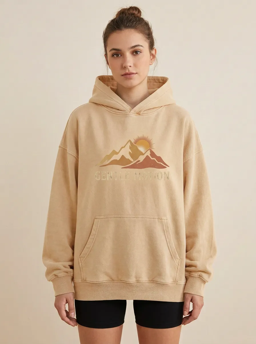 Nature Gentle Motion Mountain Sun Hoodie