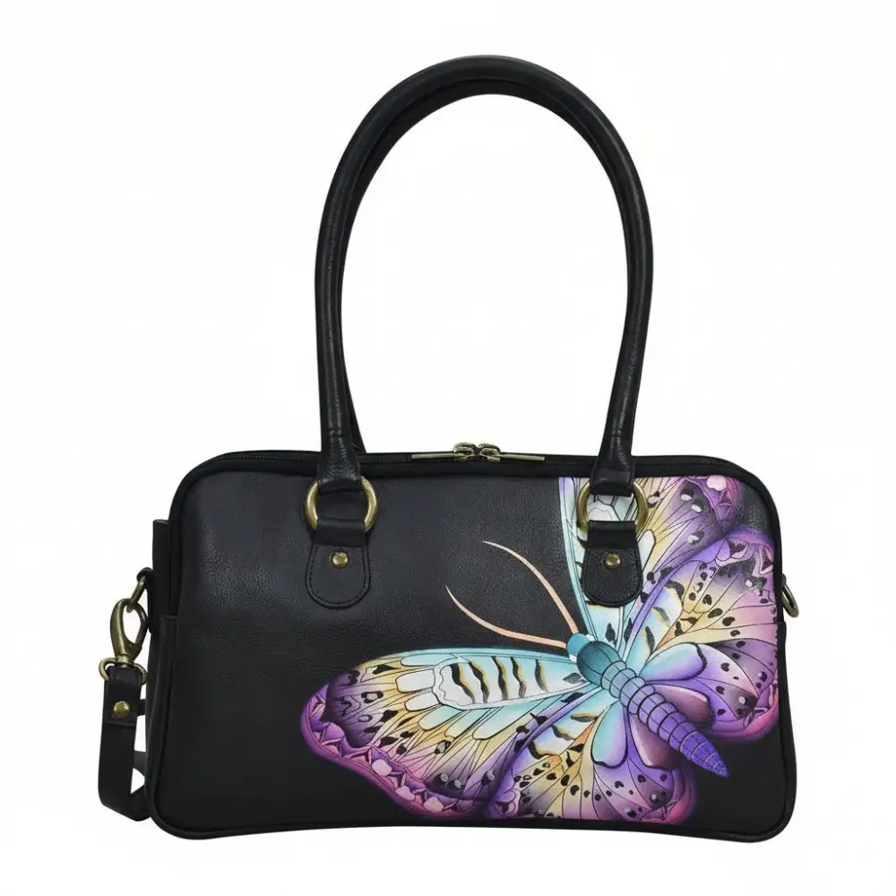 Crafted Look Multi-Compartment Satchel Bag