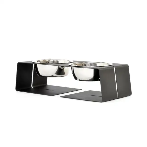 Elevated Polished Compact Pet Feeder