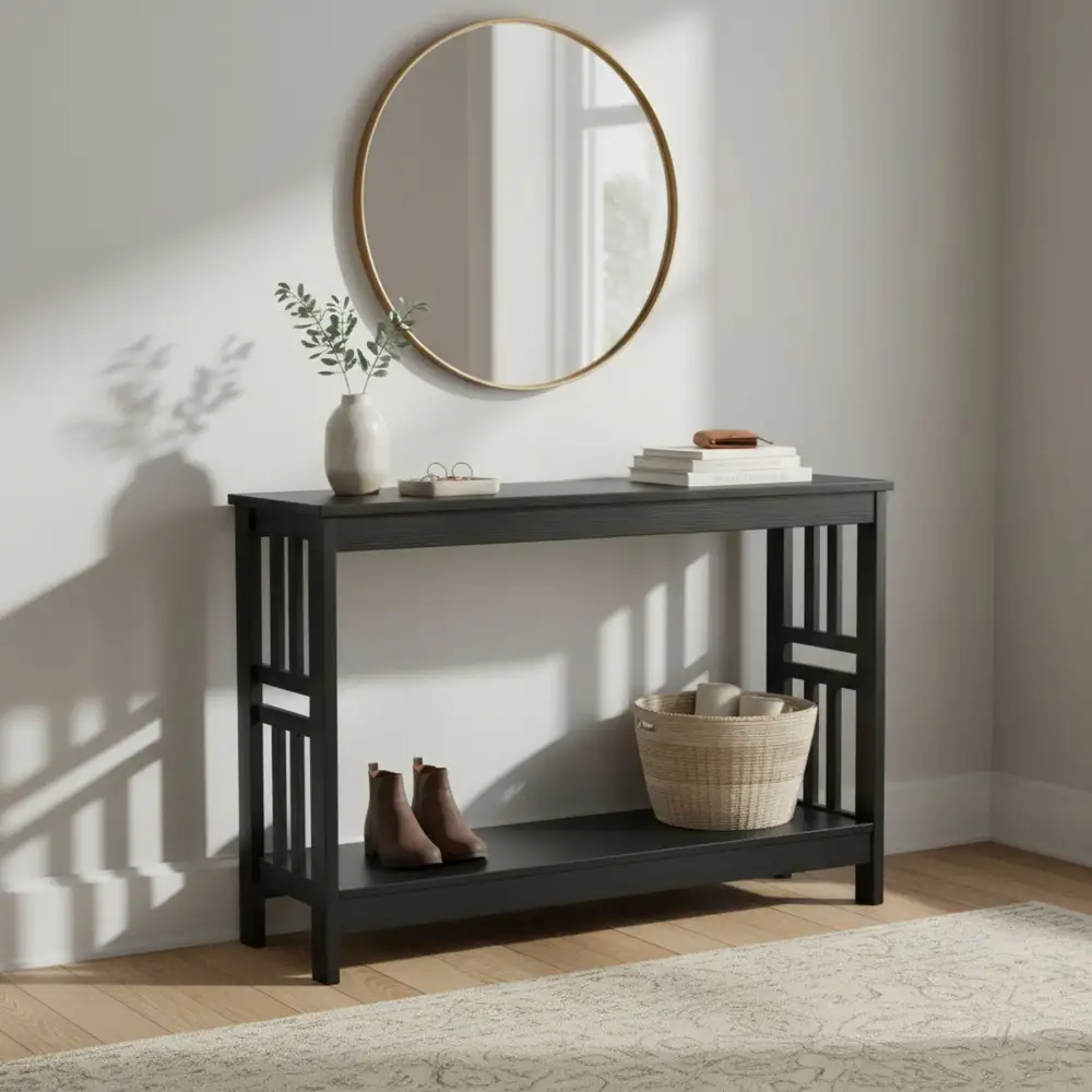 Reinforced Wooden Console Table