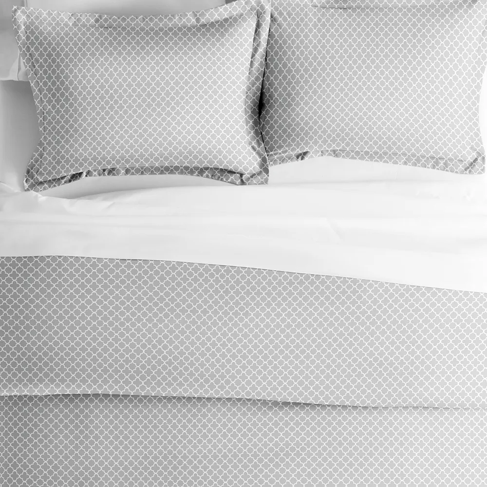 Quatrefoil Pattern Duvet Cover Set