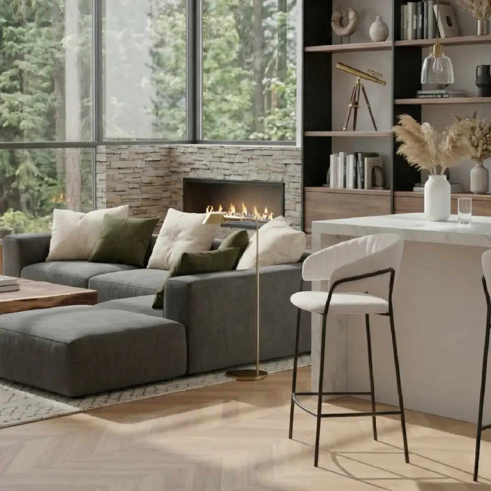 Structured Curved Counter Stool