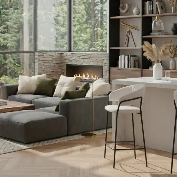 Structured Curved Counter Stool