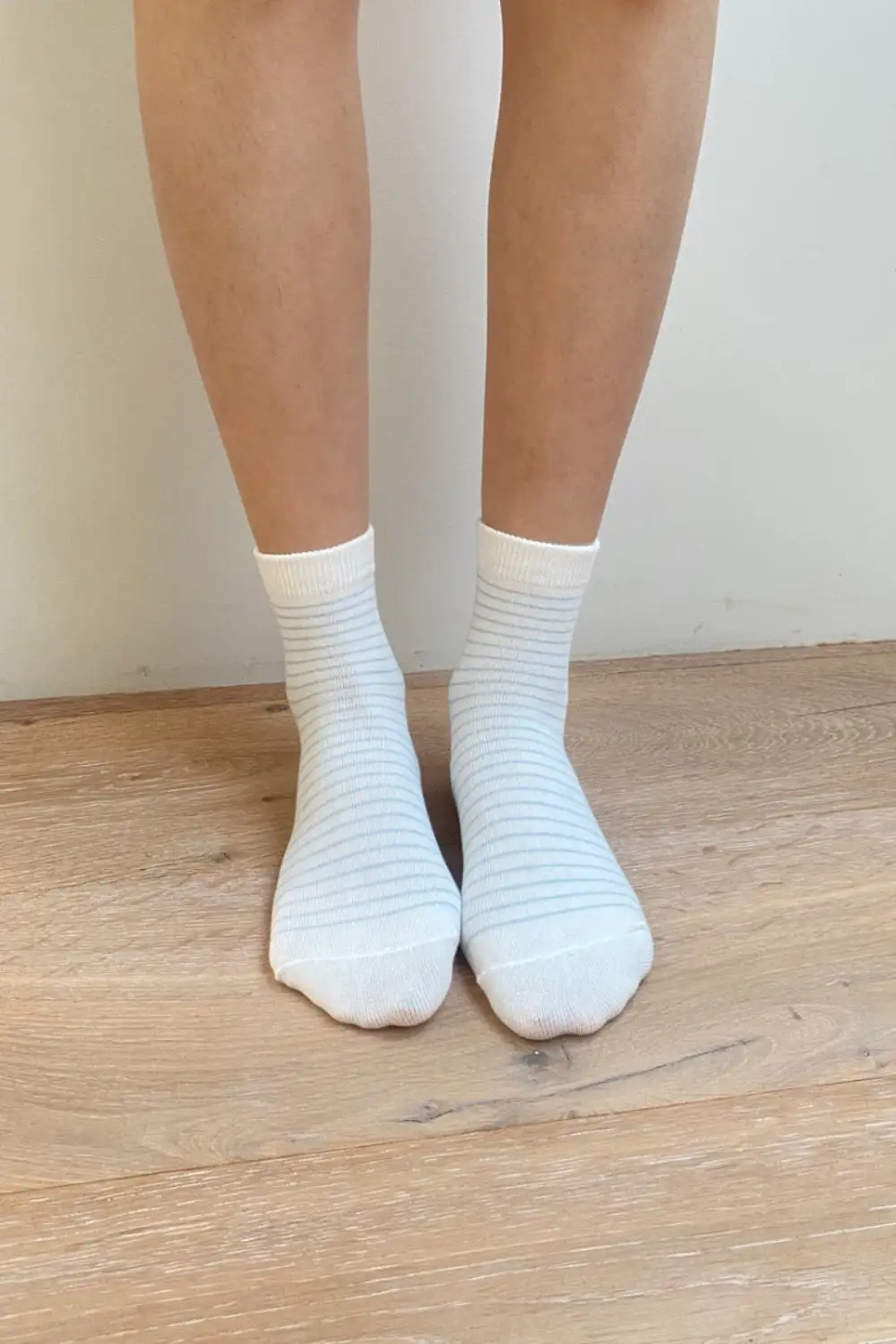 Blue Stripe Cotton Socks