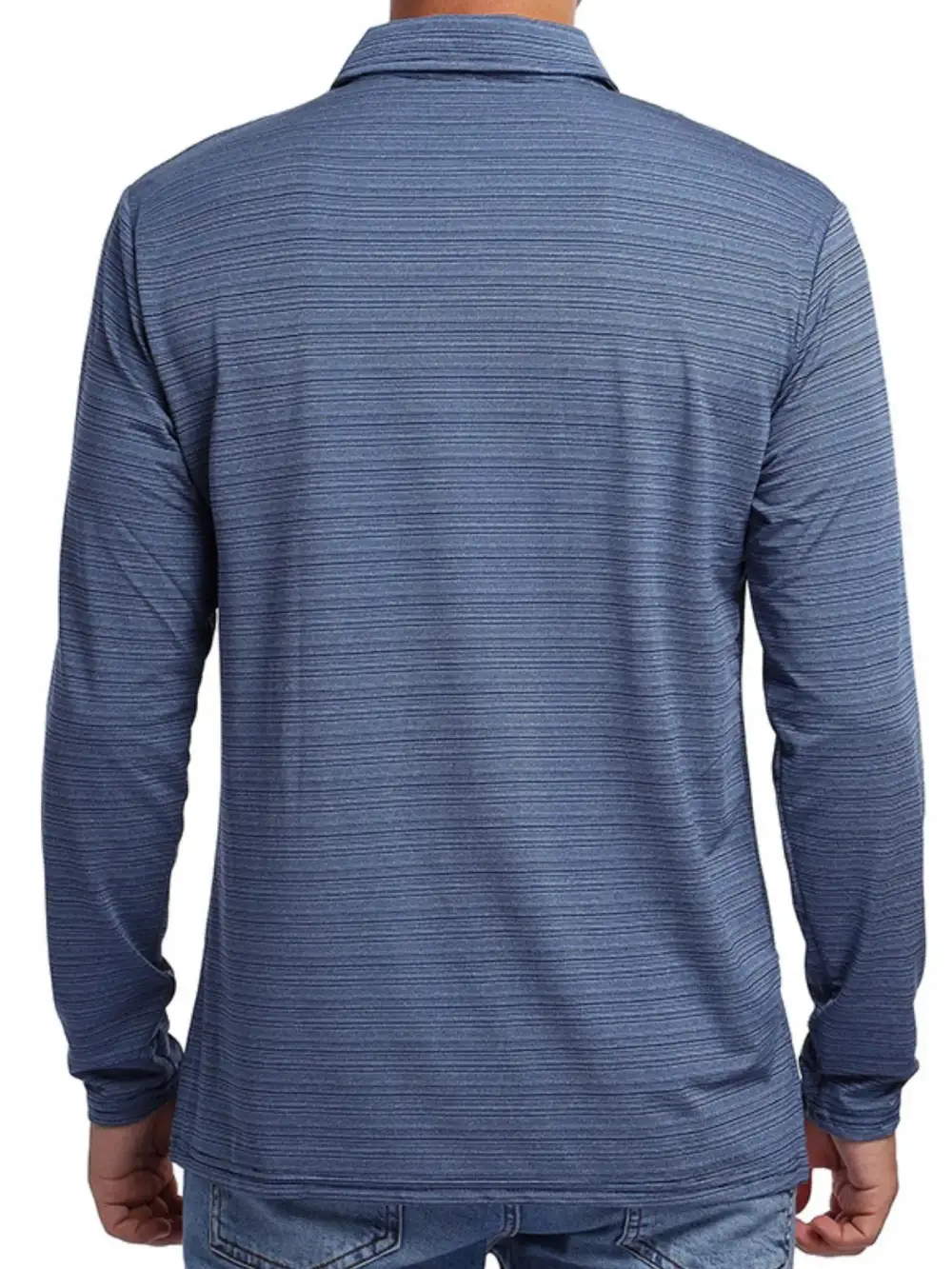 Utility Striped Collared Polo Shirt