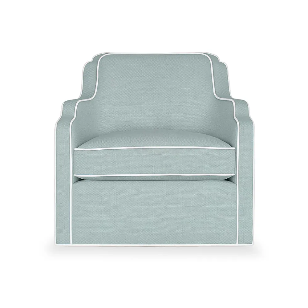 Scalloped Swivel Chair