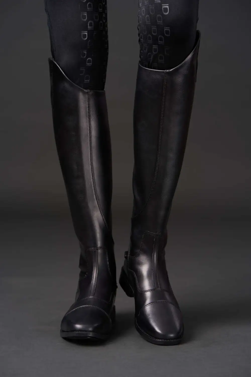 Faux Leather Riding Boots