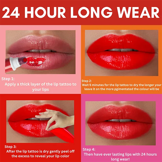 6 Colors Peel Off Liquid Lipstick Waterproof Long Lasting Lip Plump Gloss Tear Off Makeup Lip Plumper Lip Tint Cosmetic Lipgloss