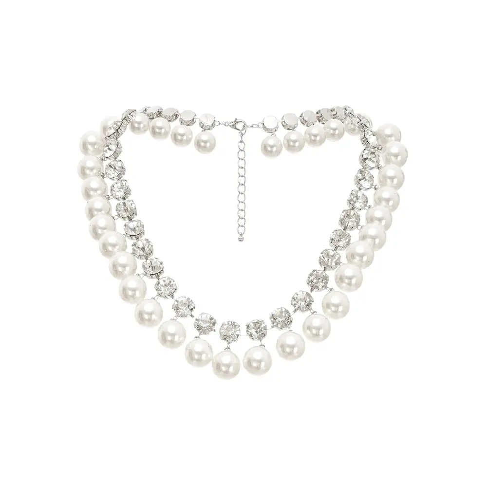 Pearl Embellished Layered Necklace