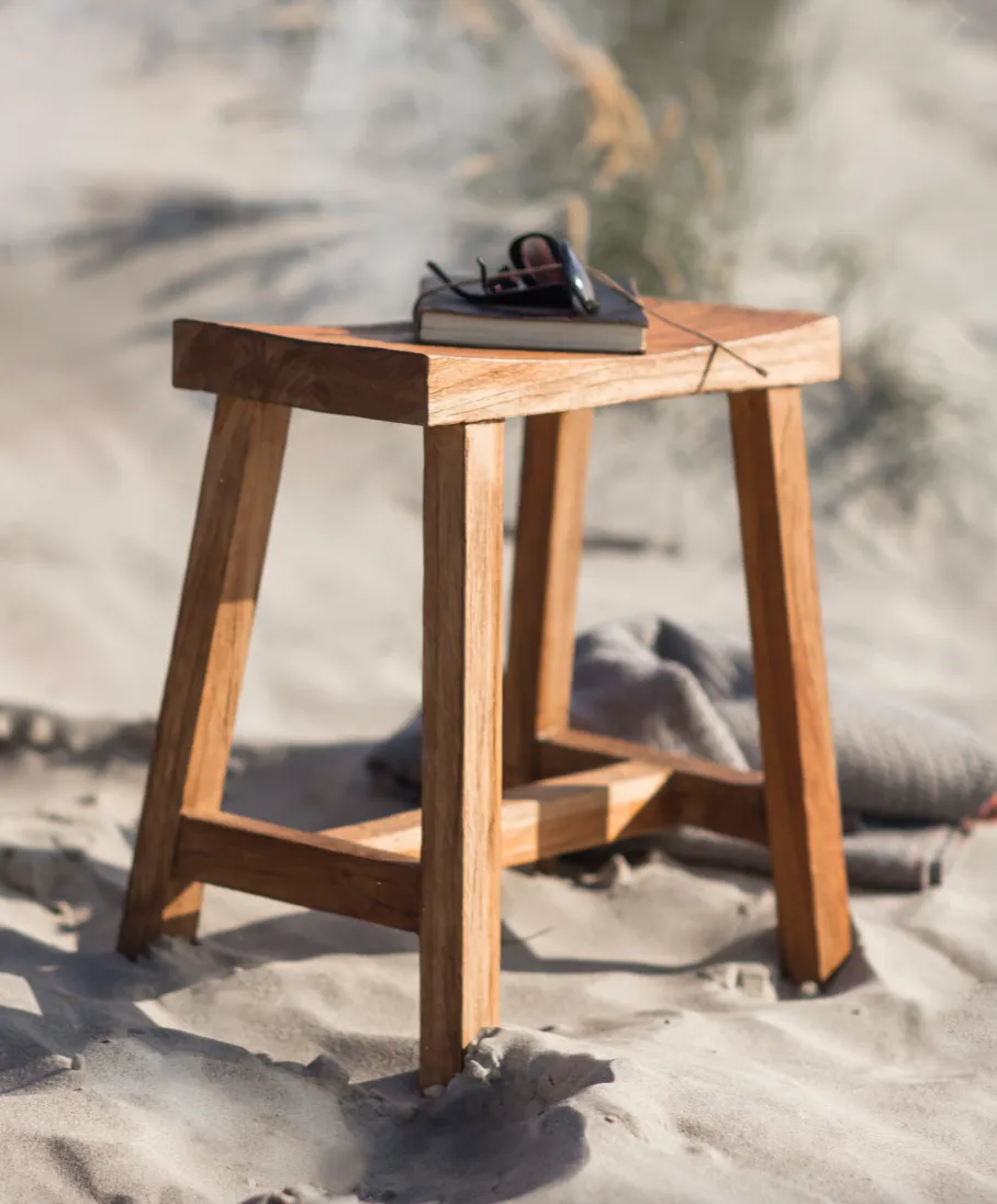 Teak Rustic Stool
