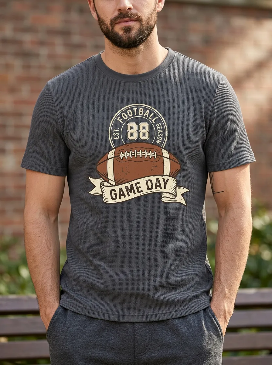 Football Graphic Casual T-Shirt