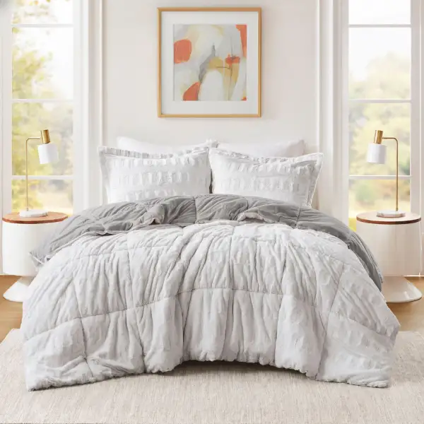 Plush Faux Fur Comforter Set