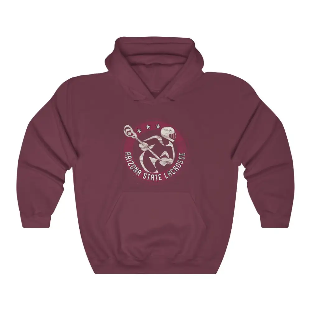 Vintage Player Lacrosse Graphic Pullover Hoodie