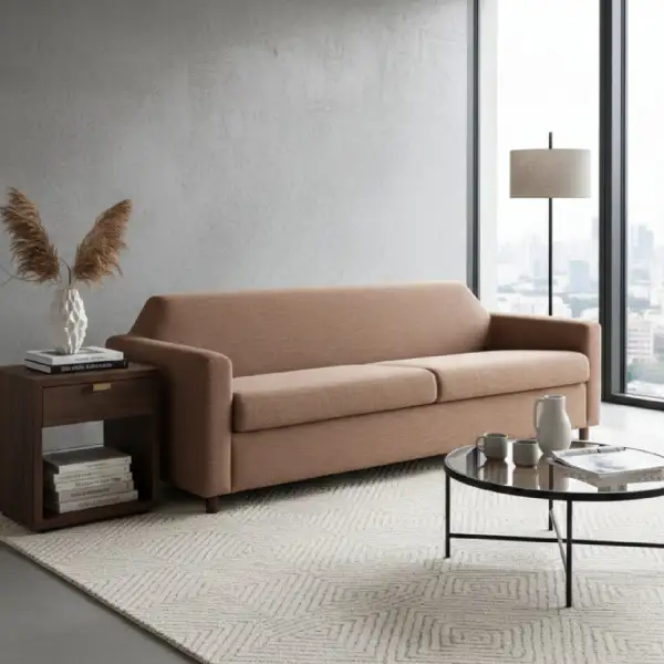Sculptural Linen Sofa