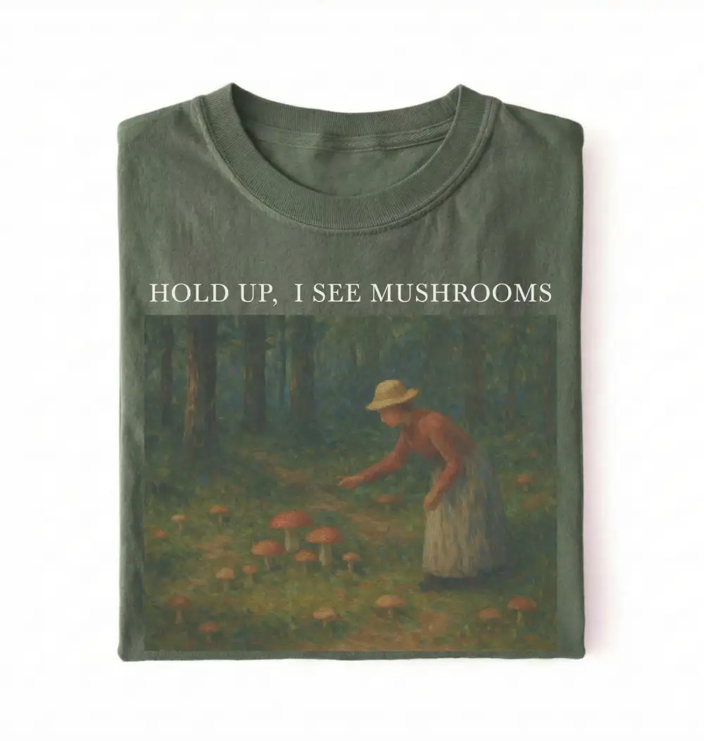 Mushroom Finder Graphic Cotton Tee
