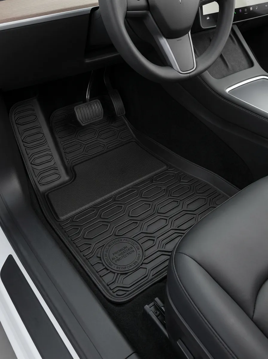 Hexagon Pattern Rubber Vehicle Floor Mat