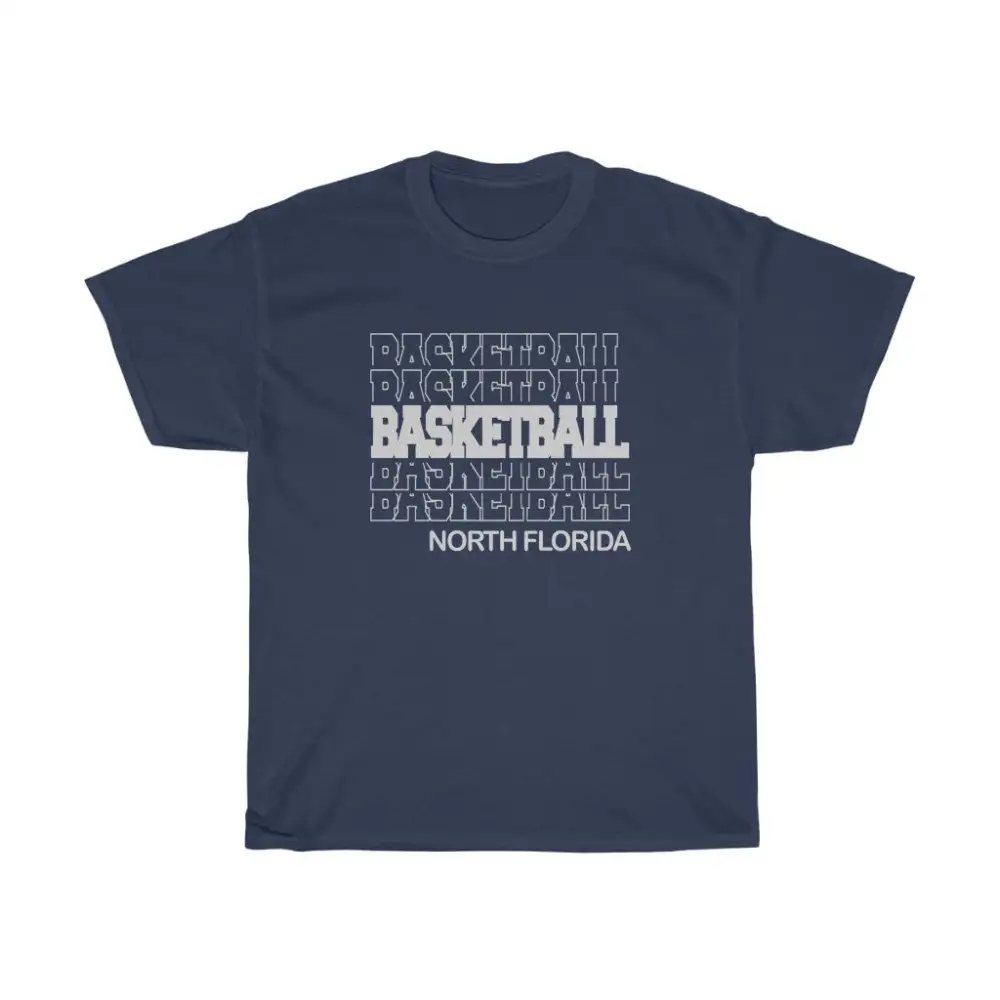 Basketball North Florida in Modern Stacked Lettering