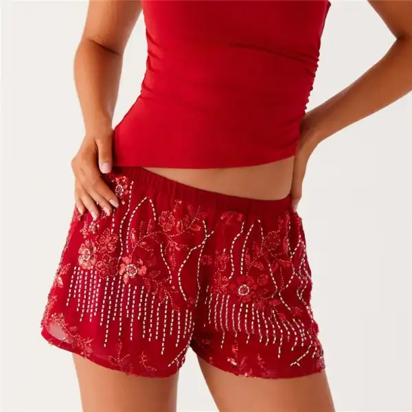Refined Sequin Shorts