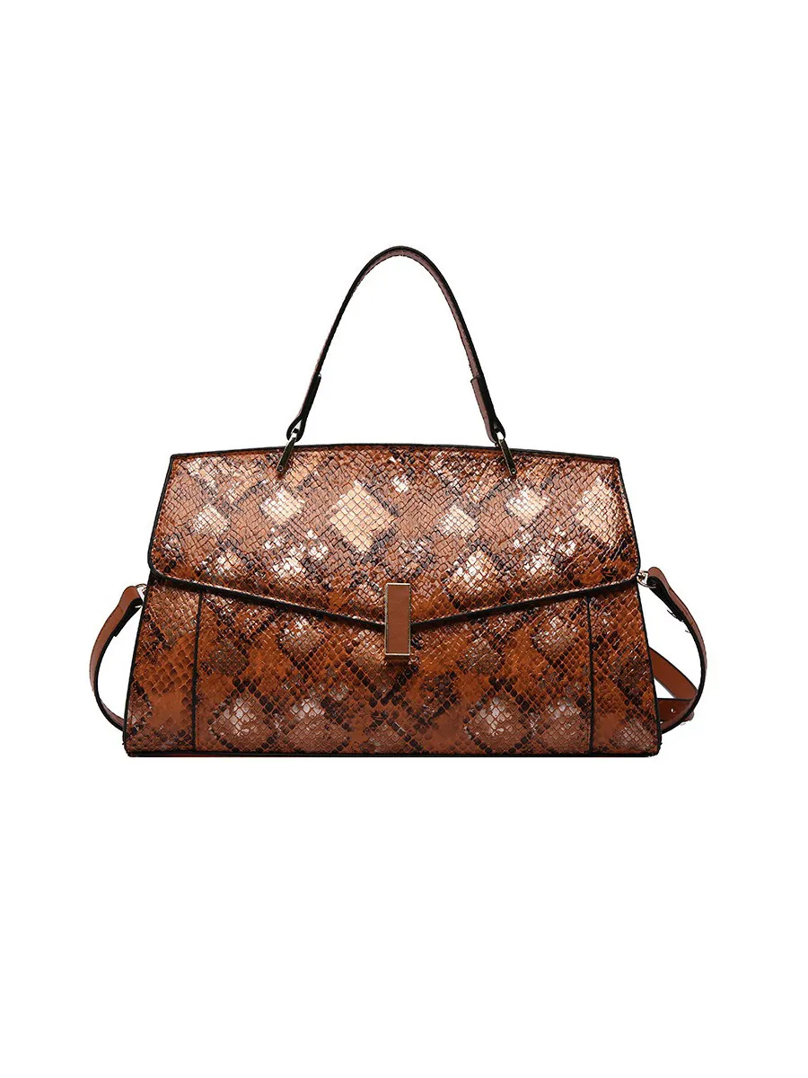 Penelope Snakeskin-Patterned Handbag