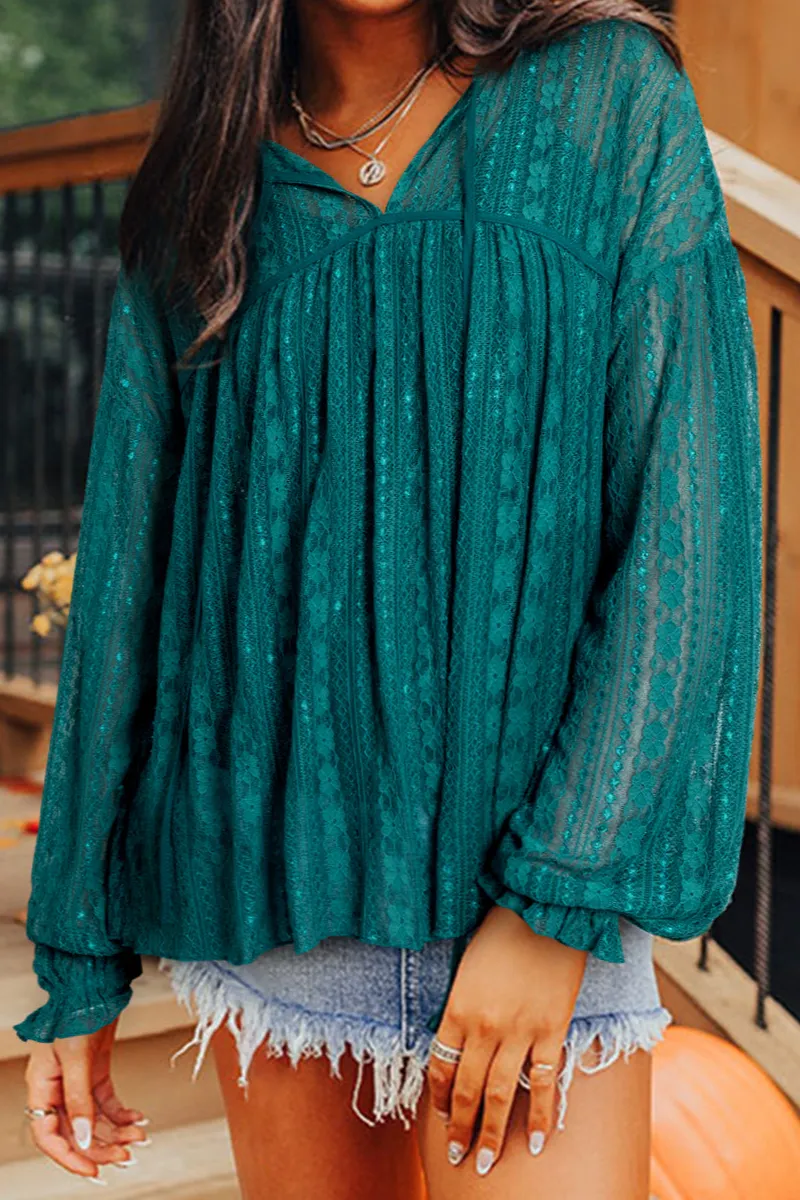 Lace Trim Blouse