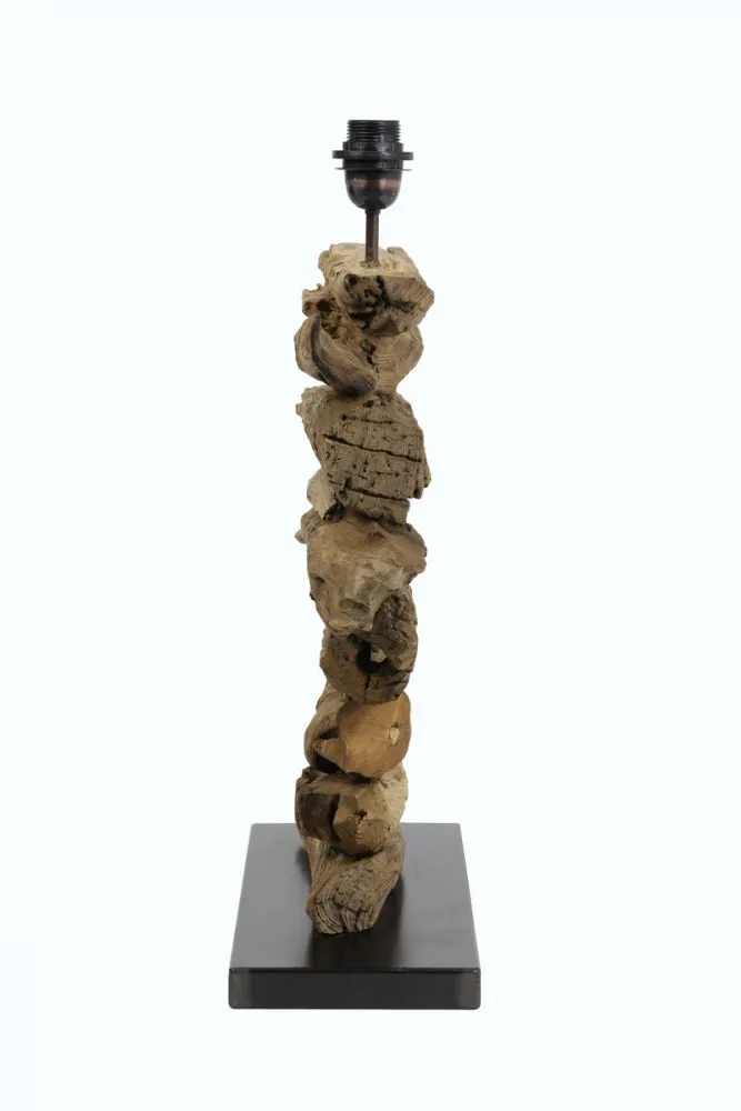 Fir Wood Cabin Table Lamp