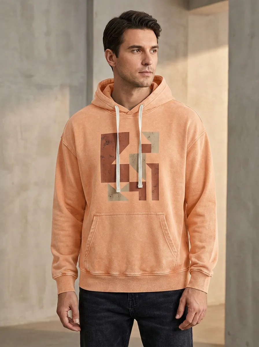 Men's Everyday Geometric Abstract Art Print Hoodie