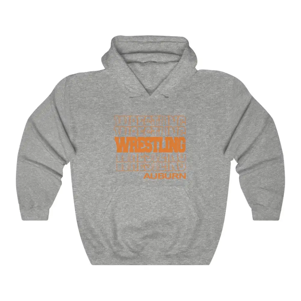 Soft Fleece Modern Stacked Wrestling Graphic Pullover Hoodie